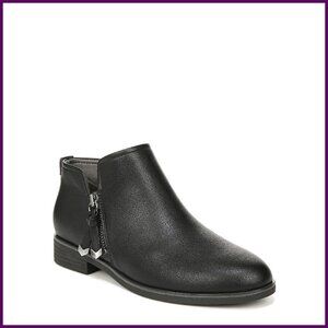 Wide Width Ankle Booties with Side Zipper, 1 Inch Block Heel, Size 11